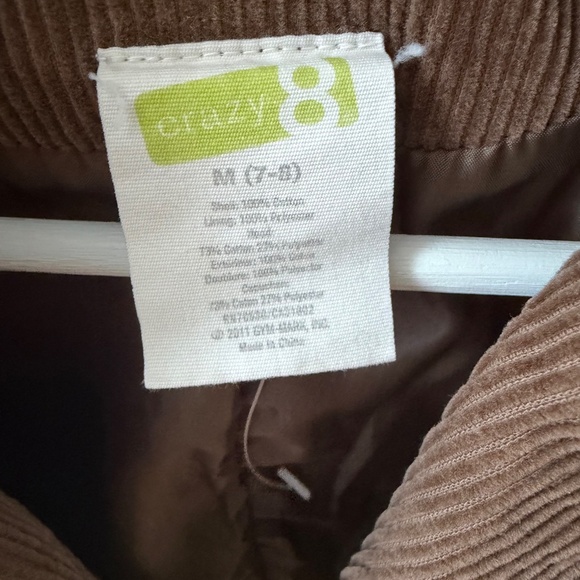 LIKE NEW BOYS SIZE 7/8 SMALL/MEDIUM CORDUROY - TAUPE/TAN - Picture 3 of 4